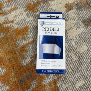 Ortho Hospital Grade Elastic Rib Belt Men White size Medium medical binder wrap